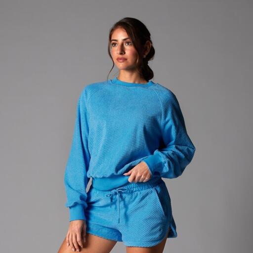 Tavi Ease Crew Terry Sweatshirt - Ocean 1/5