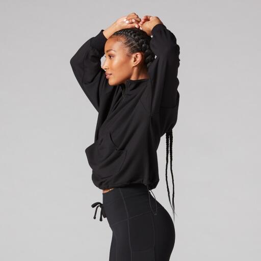 Tavi Cozy Half Zip Up Top Ebony 3/5