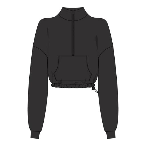Tavi Cozy Half Zip Up Top Ebony 5/5