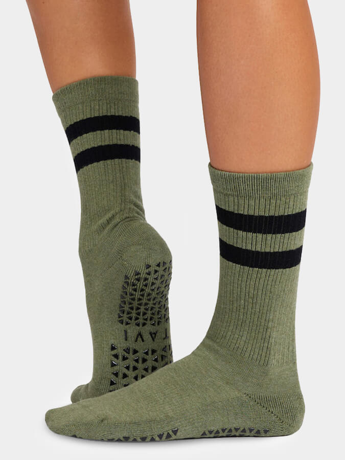 TAVI NOIR Tavi Kai Grip Socks - Olive Green