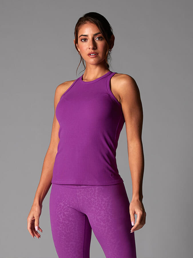 Tavi Perfect Fit Rib Tank Top - Violet 1/5