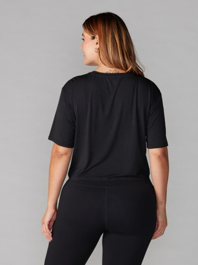Tavi Crop Top Tee - Ebony 2/5