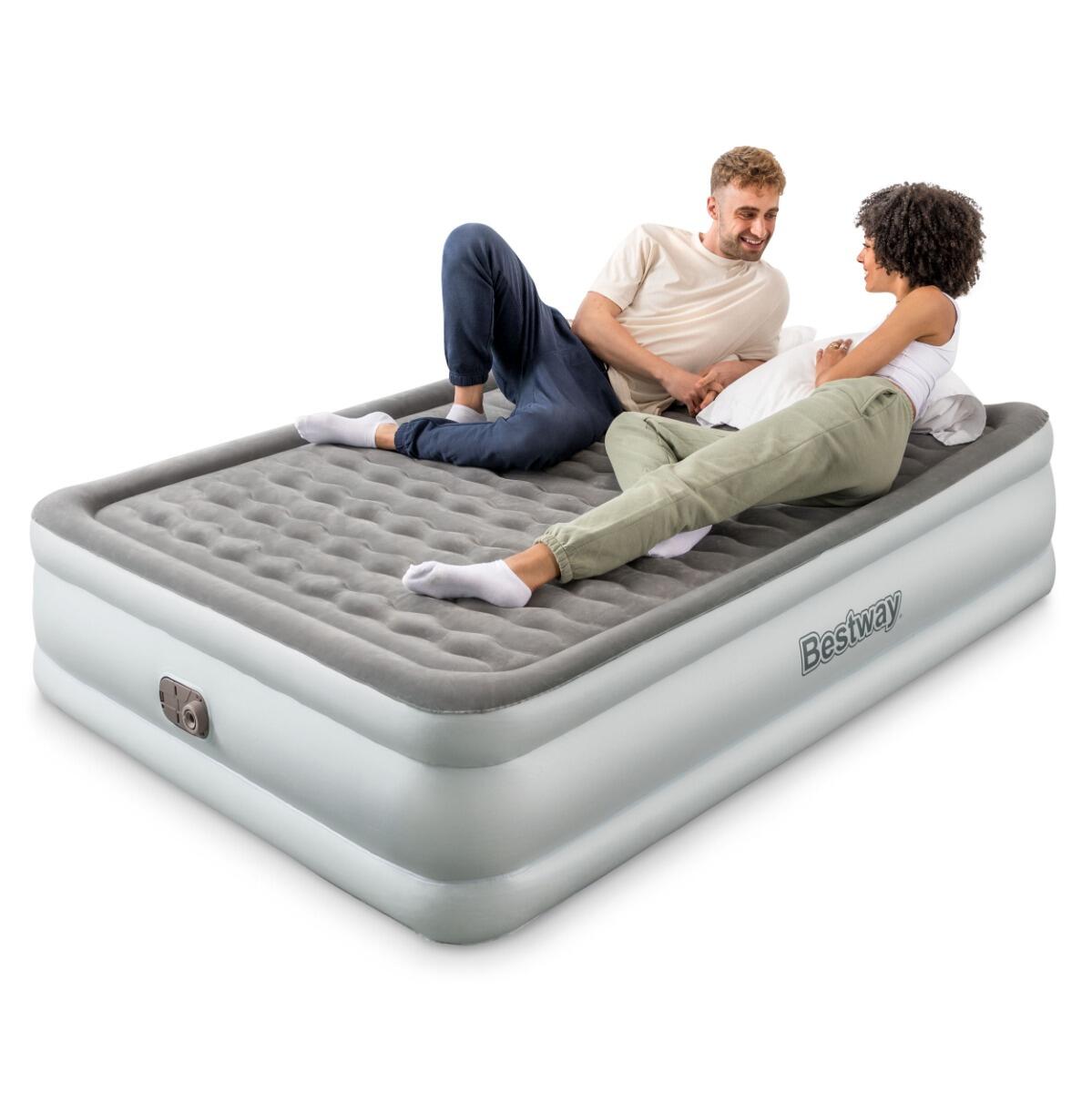 BESTWAY Bestway Tritech King Airbed with Built-in Pump, Wave Beam and Fast Inflation