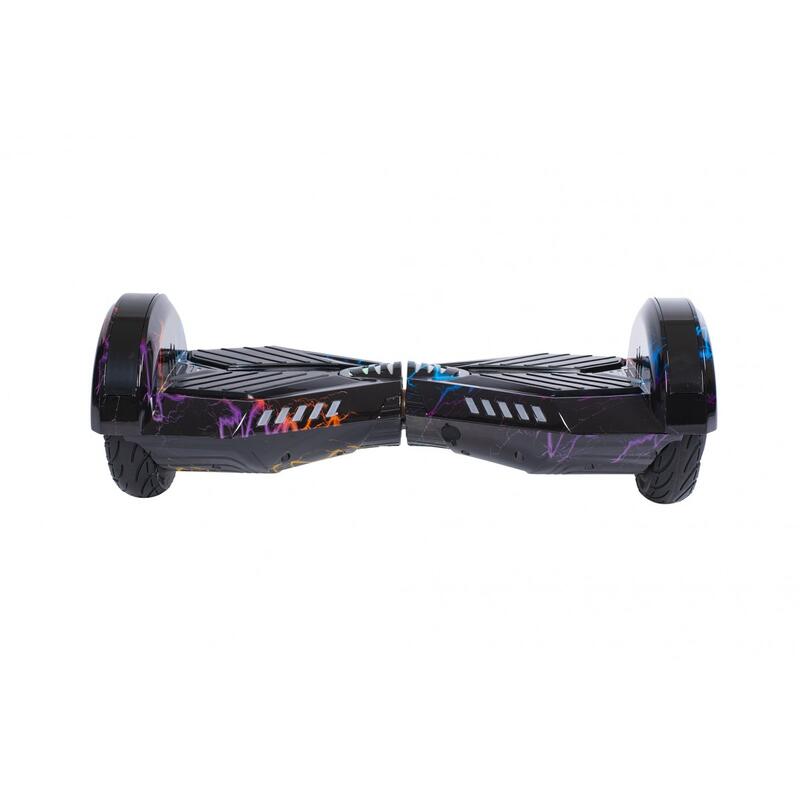 Pachet Hoverboard 8" cu Scaun Negru, Transformers Thunderstorm Blue PRO, 4Ah