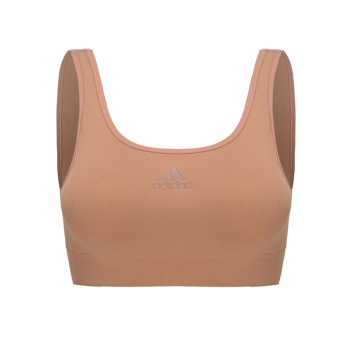 ADIDAS Bustier sportlich soft Damen - Scoop Lounge Bra braun