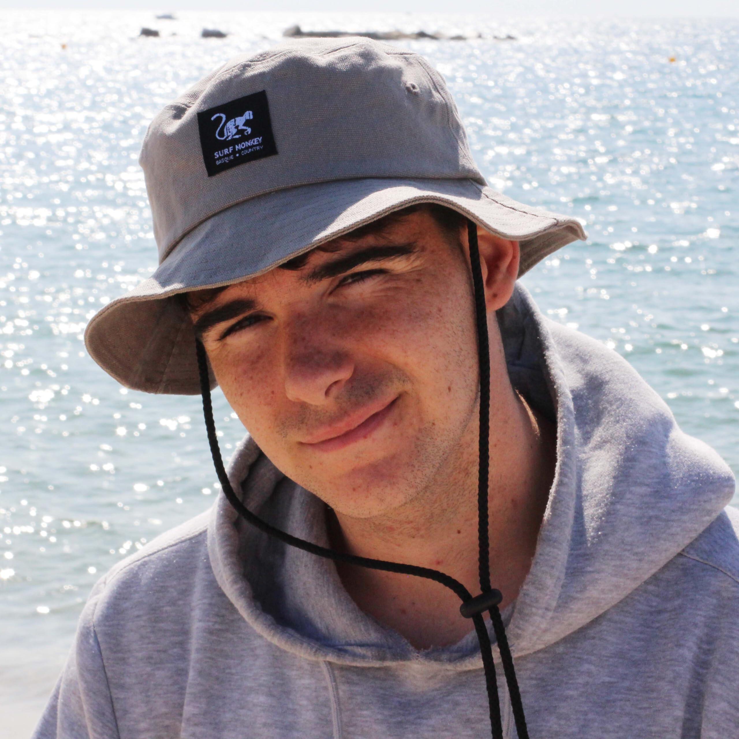 Chapeau de trekking avec cordon – coton – S/M (Gris) 3/5