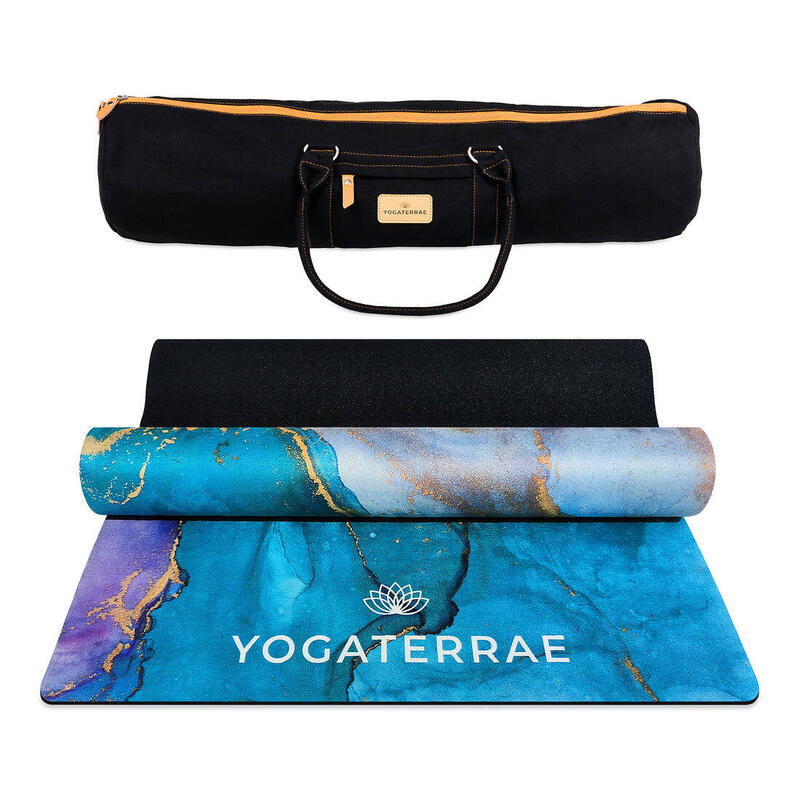 Antislip yogamat ANANDA Comfort Microvezel-Natuurlijk rubber + Tas