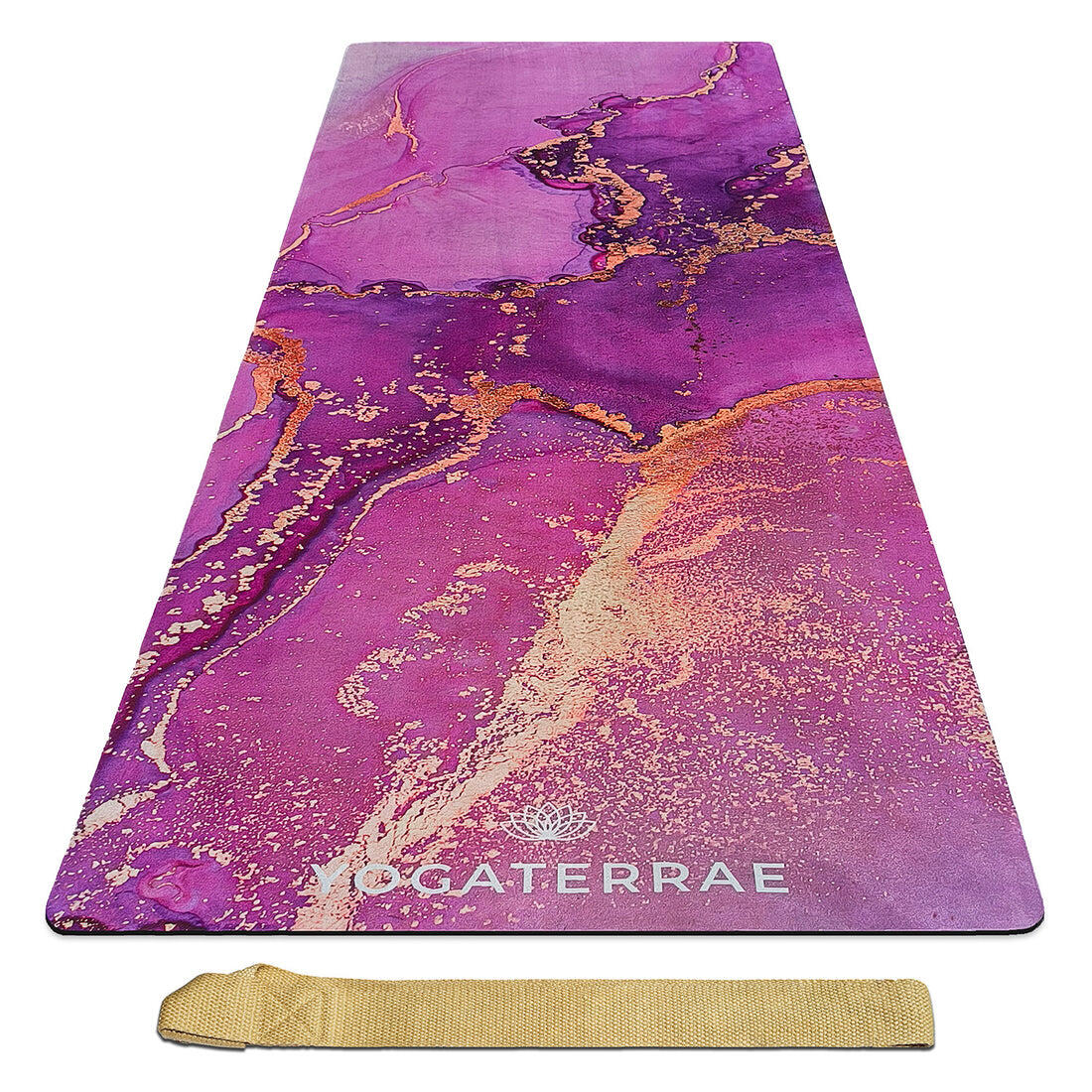 Yogaterrae - Tapis De Yoga Antidérapant Confort Rose Microfibre Suédé Pu-caoutchouc Lavanya - Tapis De Yoga - Multicolore - 183 Cm - Decathlon