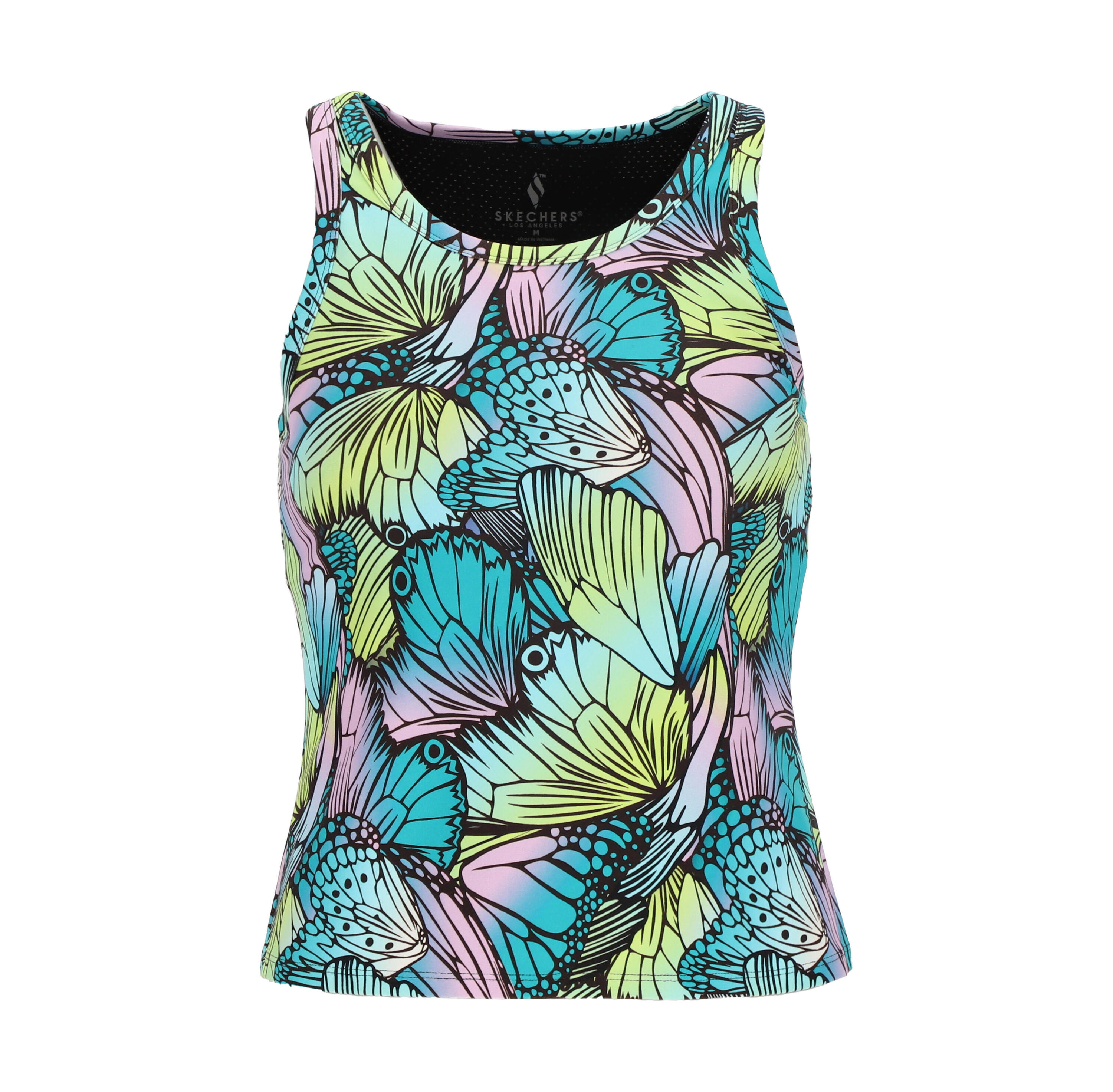 SKECHERS SKECHERS Donna GOWALK BUTTERFLY SHADOW SHELF BRA TANK Turchese / Lilla / Verde