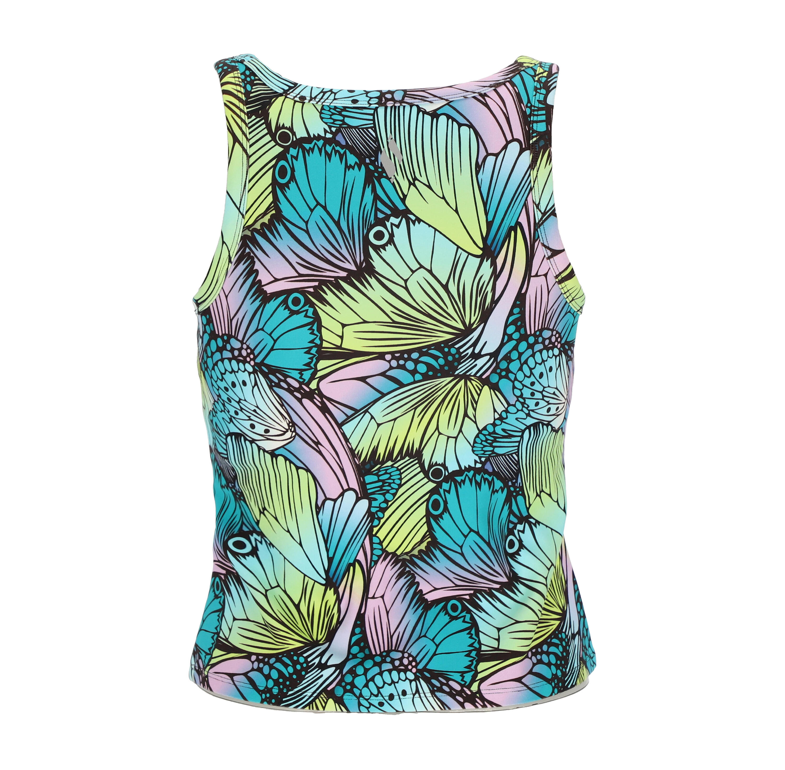 Débardeur SKECHERS GOWALK BUTTERFLY SHADOW SHELF BRA TANK Turquoise/Lilas/Vert 4/4