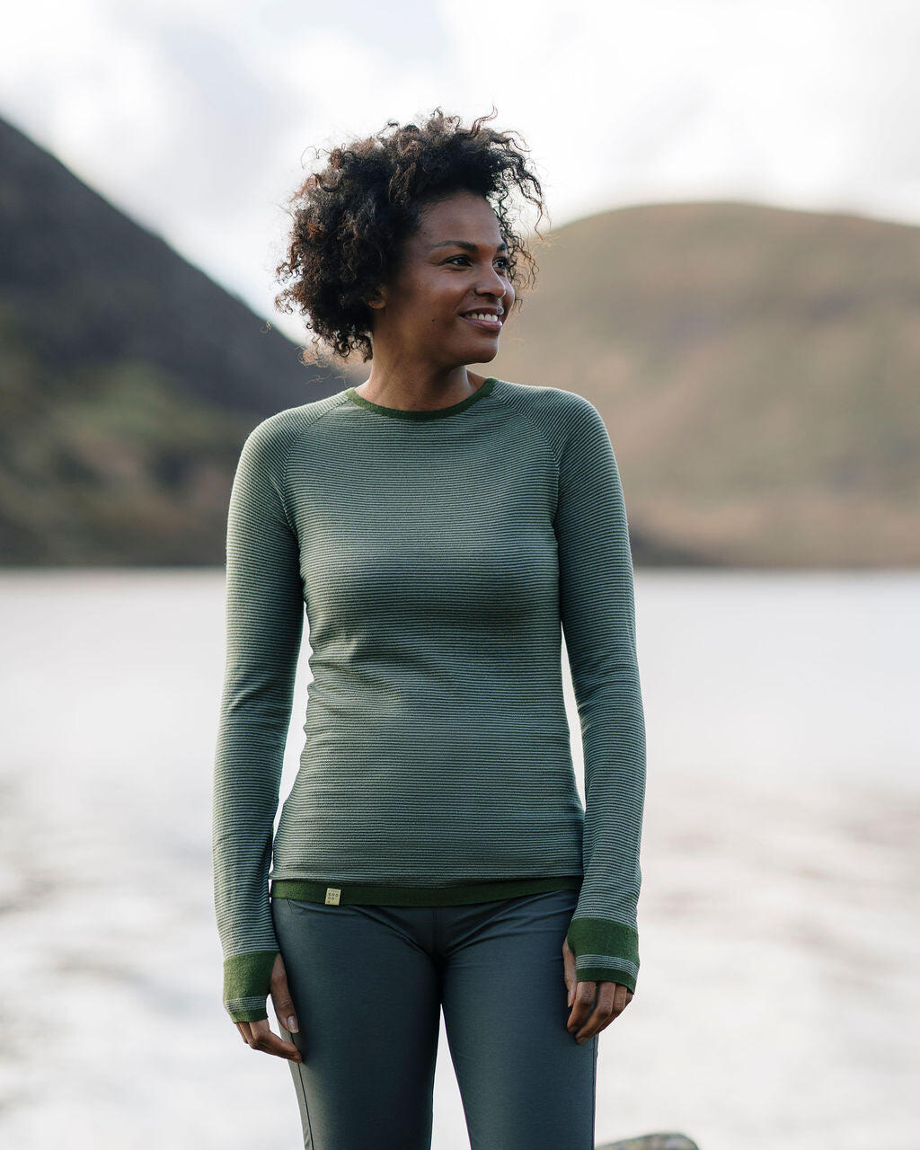 FINDRA Fern Stripe Merino Base Layer