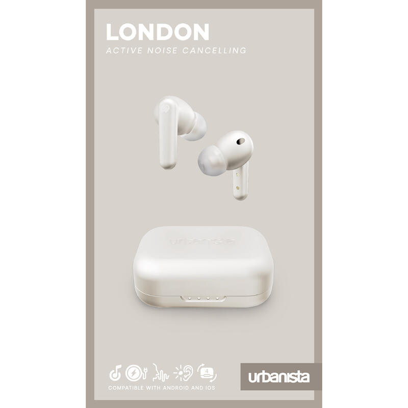 Urbanista Auriculares True Wireless London white pearl