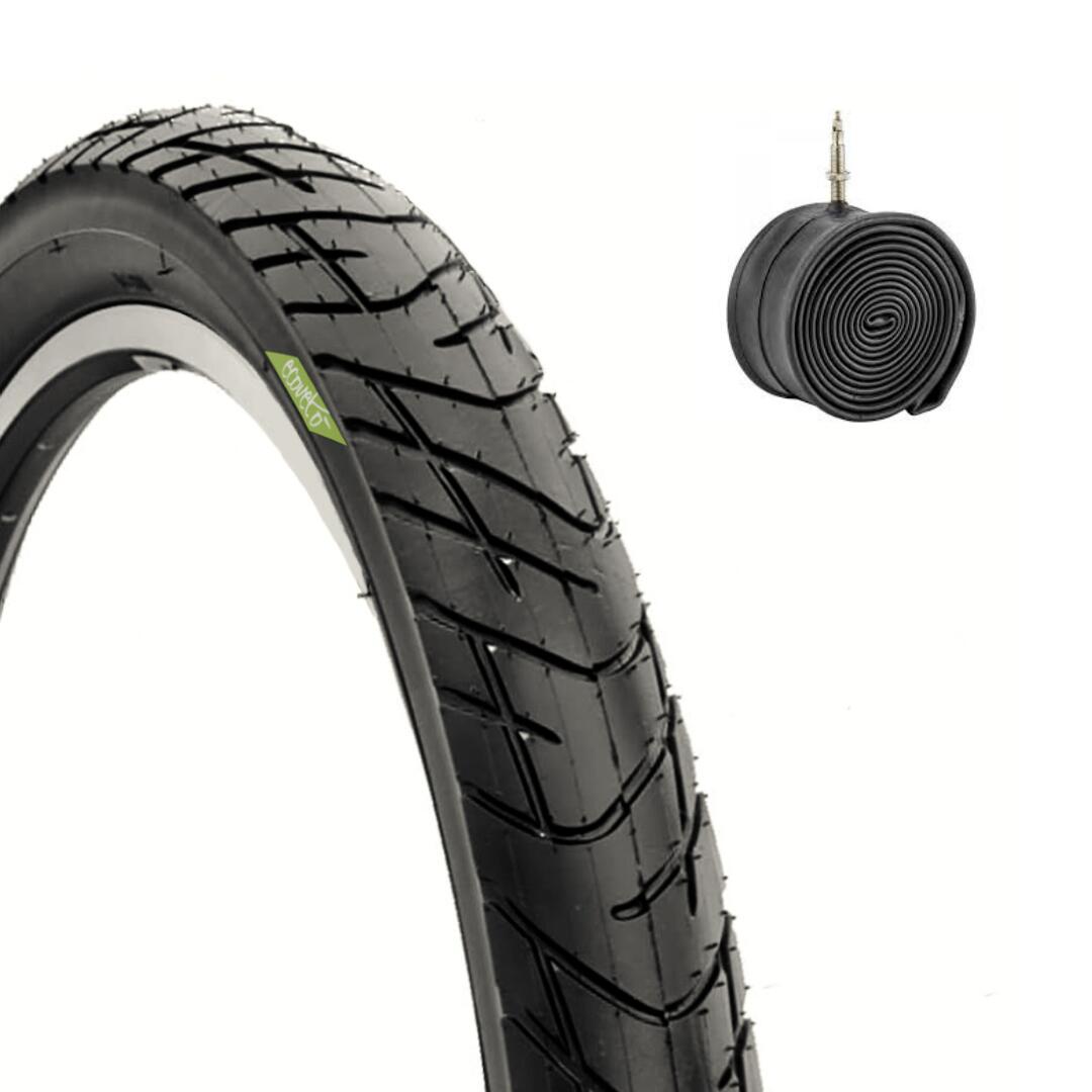 ECOVELO 1 pneumatico 26x2.125 bici elettrica + camera copertoni 57-559  EV