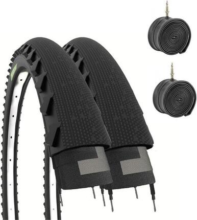 2 pneus 26x1.95 (50-559)+chambres, pneus semi-slick 26x1.95 trekking EV