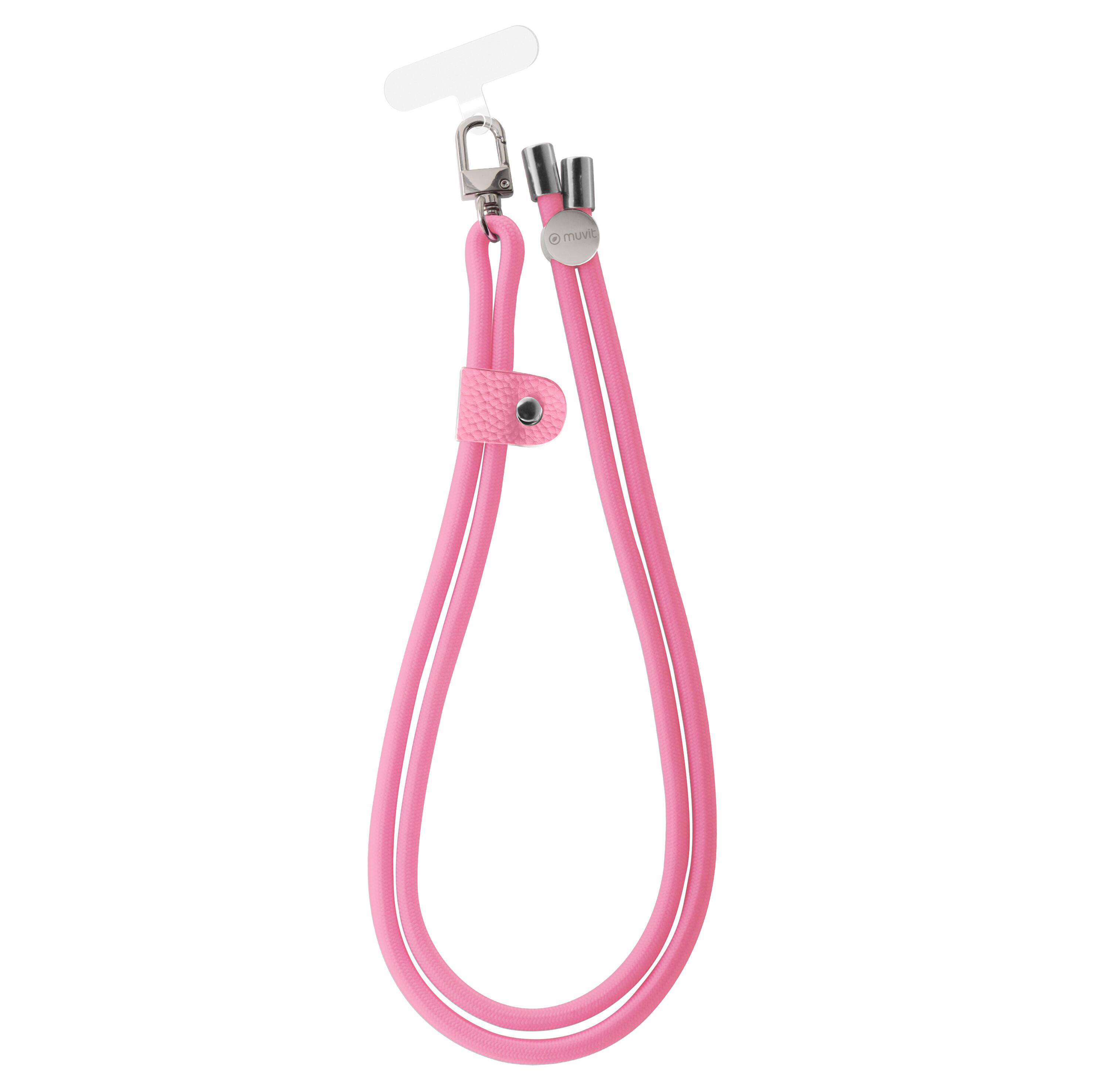 muvit for change colgante universal con soporte transparente + cordon color rosa 4/5