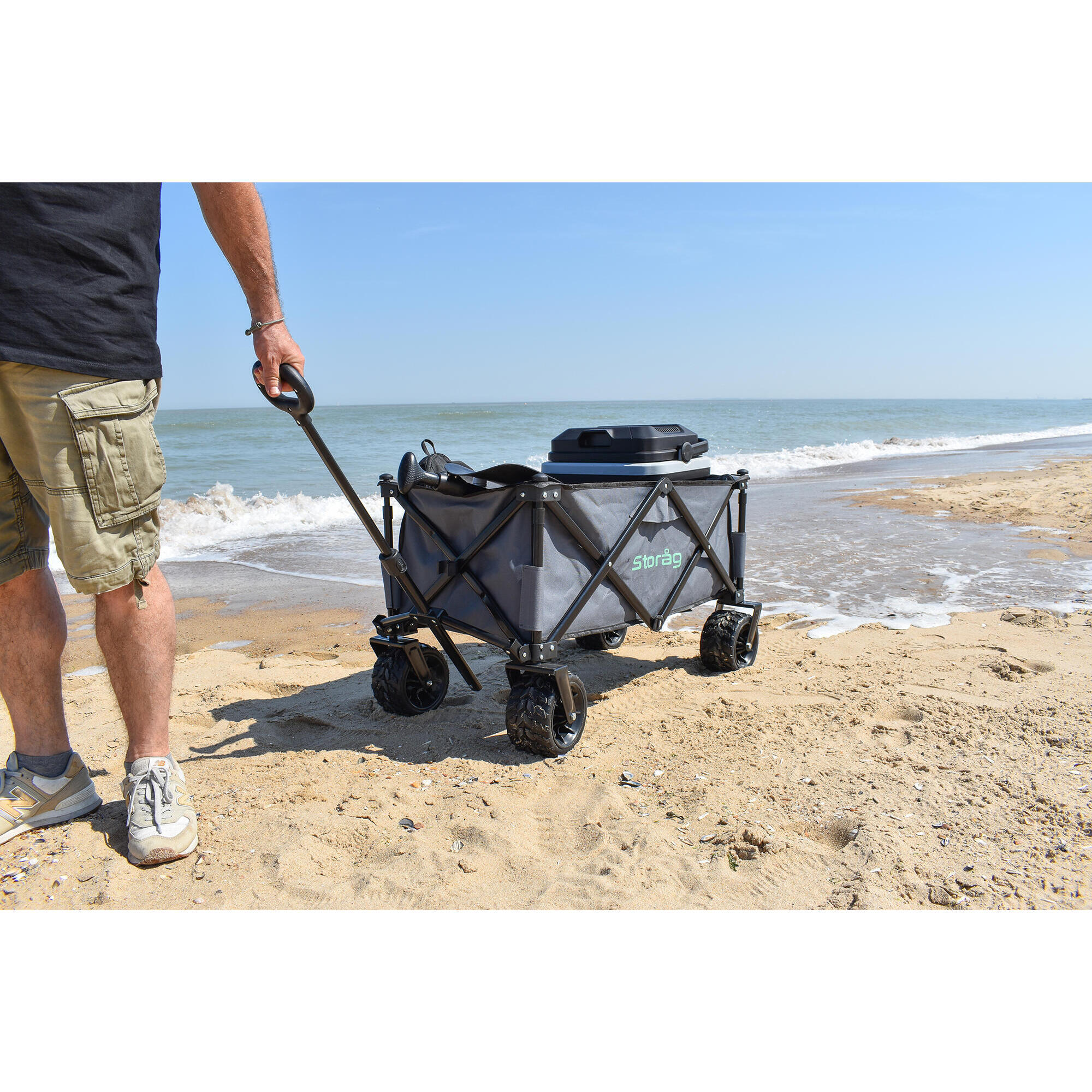 Foldable beach cart