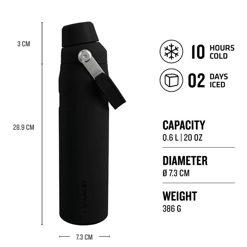 Cantil Térmico ICEFLOW™ FAST FLOW - 0,6L - Aço Inox - Garrafa De Água - Fitness