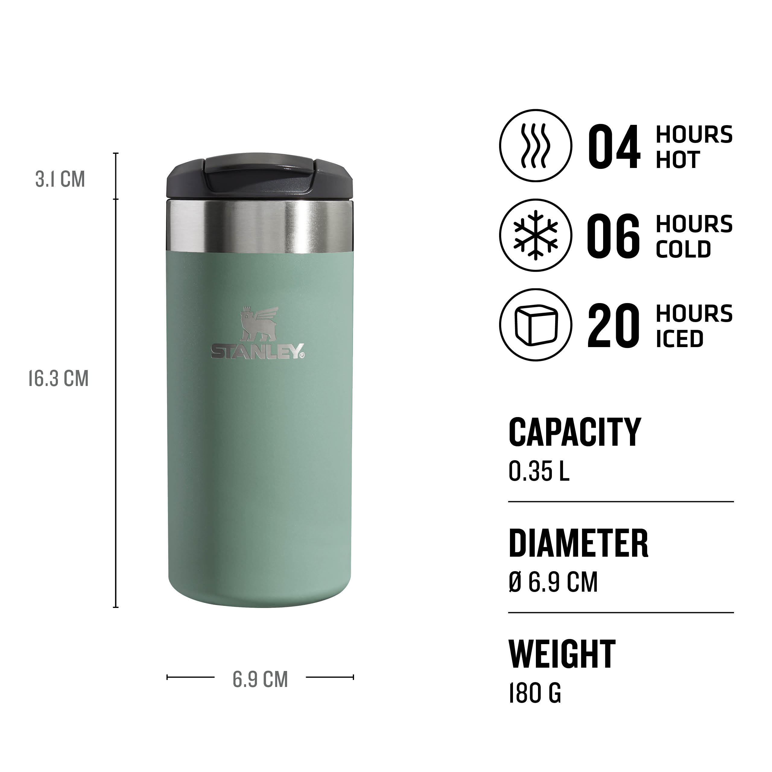 Thermosfles AEROLIGHT™ 0,35L - Coffee To Go - Koffie / Thee Mok Voor Onderweg 2/9