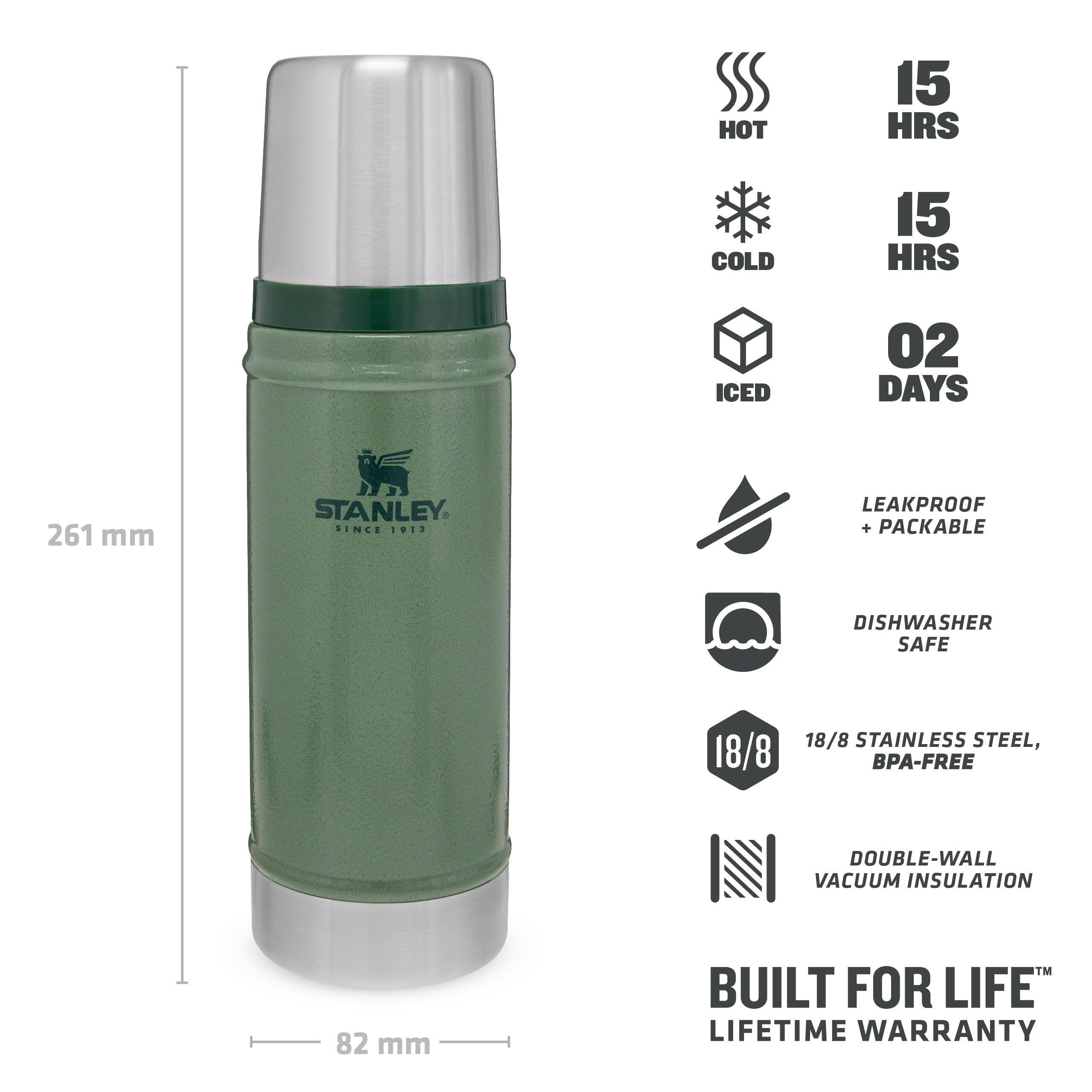 Borraccia Termica 0,47L (Doppia Parete Inox) Camminata Ciclismo - Thermos Caffè 2/8