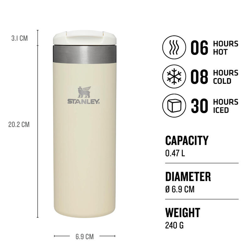 Gourde Isotherme AEROLIGHT™ 0,47L Café À Emporter - Tasse À Café, Mug À Thé Inox