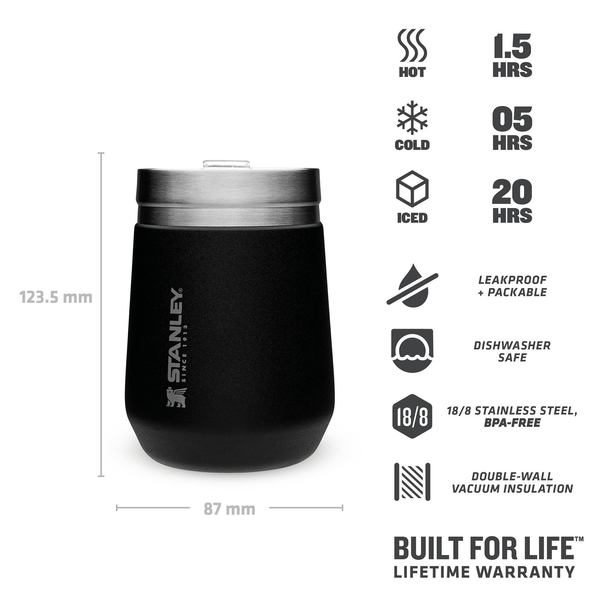 Thermosbeker 0,29L Koffie Wijn - Camping Wintersport Trekking RVS Beker + Deksel 2/9