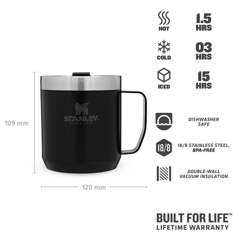 Taza De Camping Isoterma - 0,35L - Taza Café De Acero Inoxidable - Vaso Termico