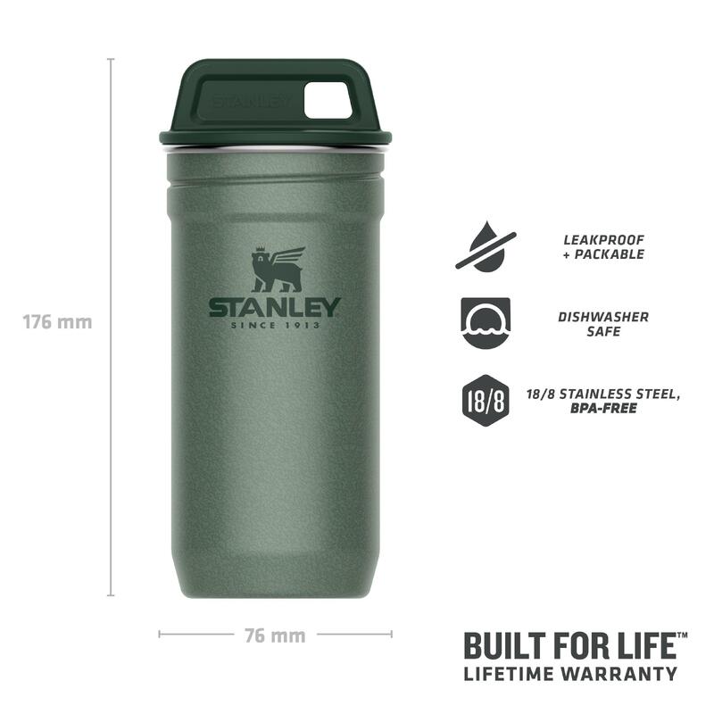 Verres À Shot Inox + Étui De Transport Acier Inoxydable - Alpinisme Trek Camping