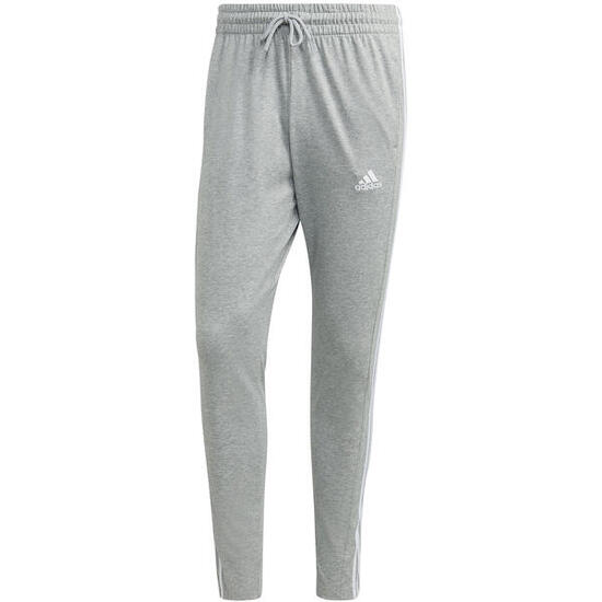 Pantalone da Uomo Adidas Essential 3-Stripes Cotone Jersey Grigio IC0046