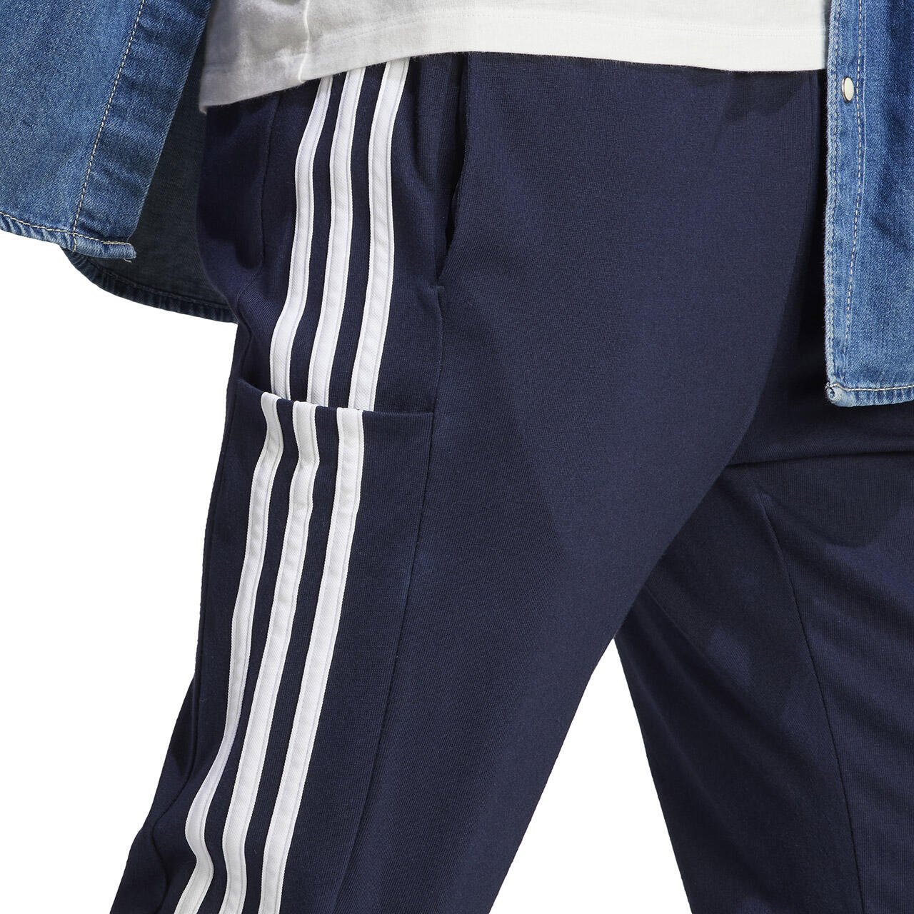 Calças adidas Essentials 3-Stripes para homem - corte afunilado 4/5