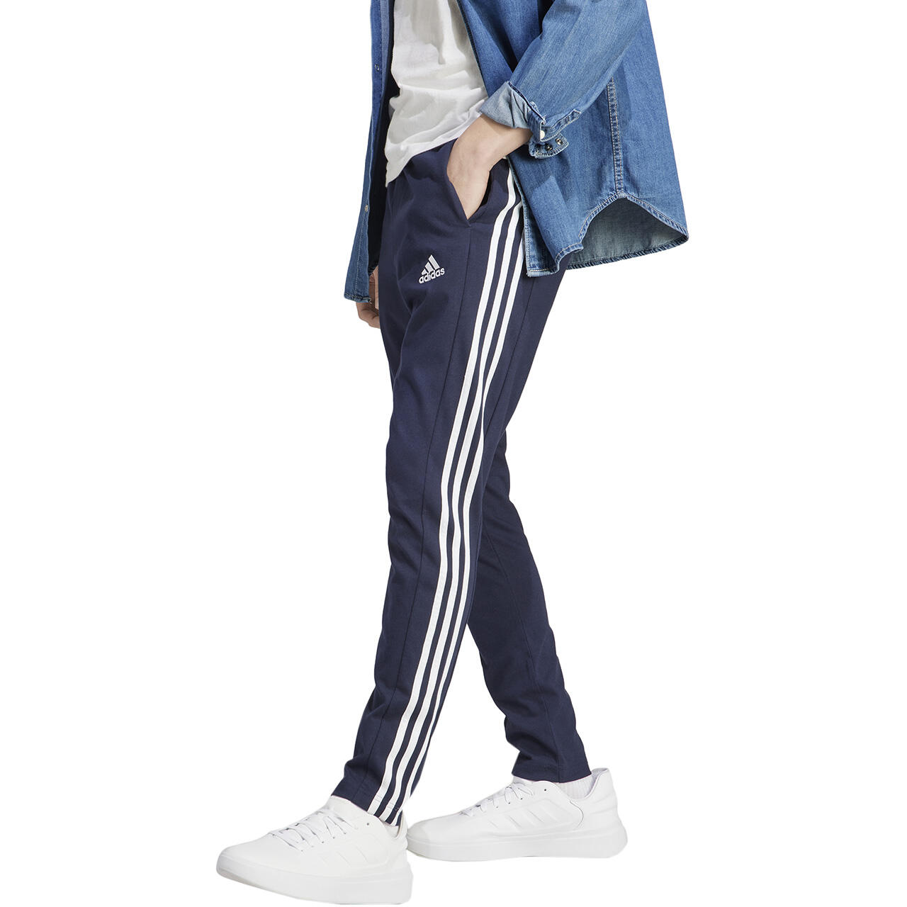 Calças adidas Essentials 3-Stripes para homem - corte afunilado 3/5