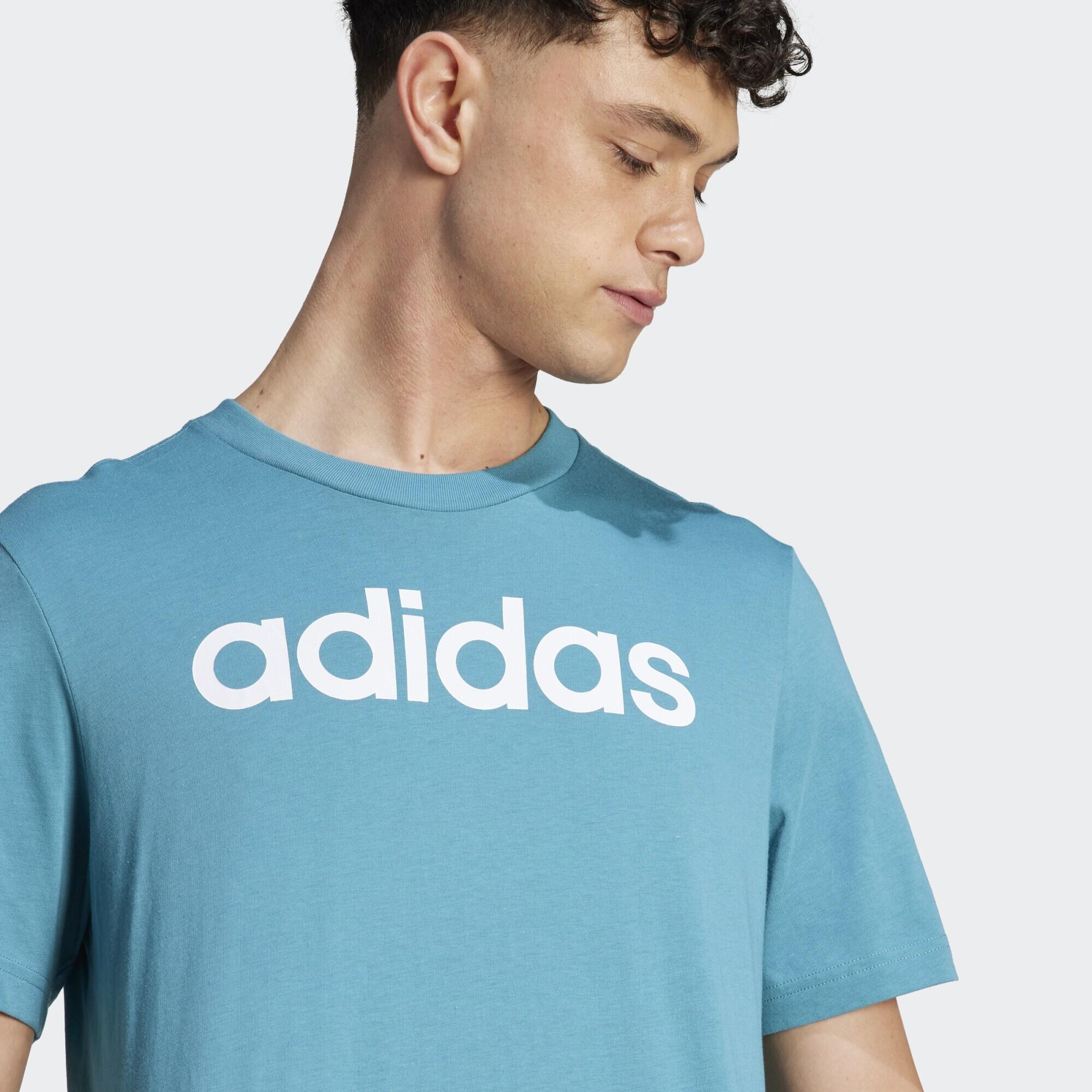 T-shirt avec logo brodé linéaire en jersey Essentials 4/6