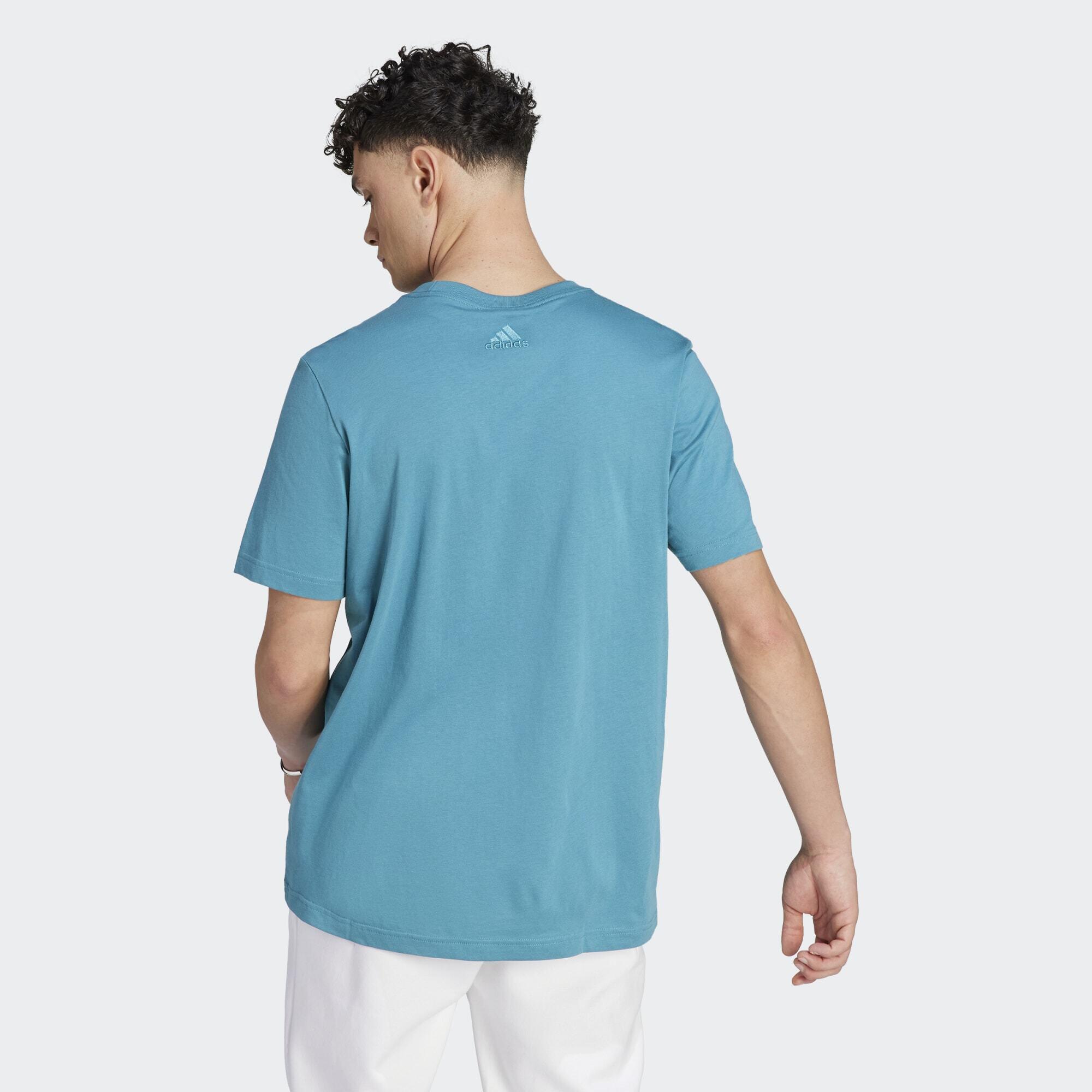 T-shirt avec logo brodé linéaire en jersey Essentials 3/6