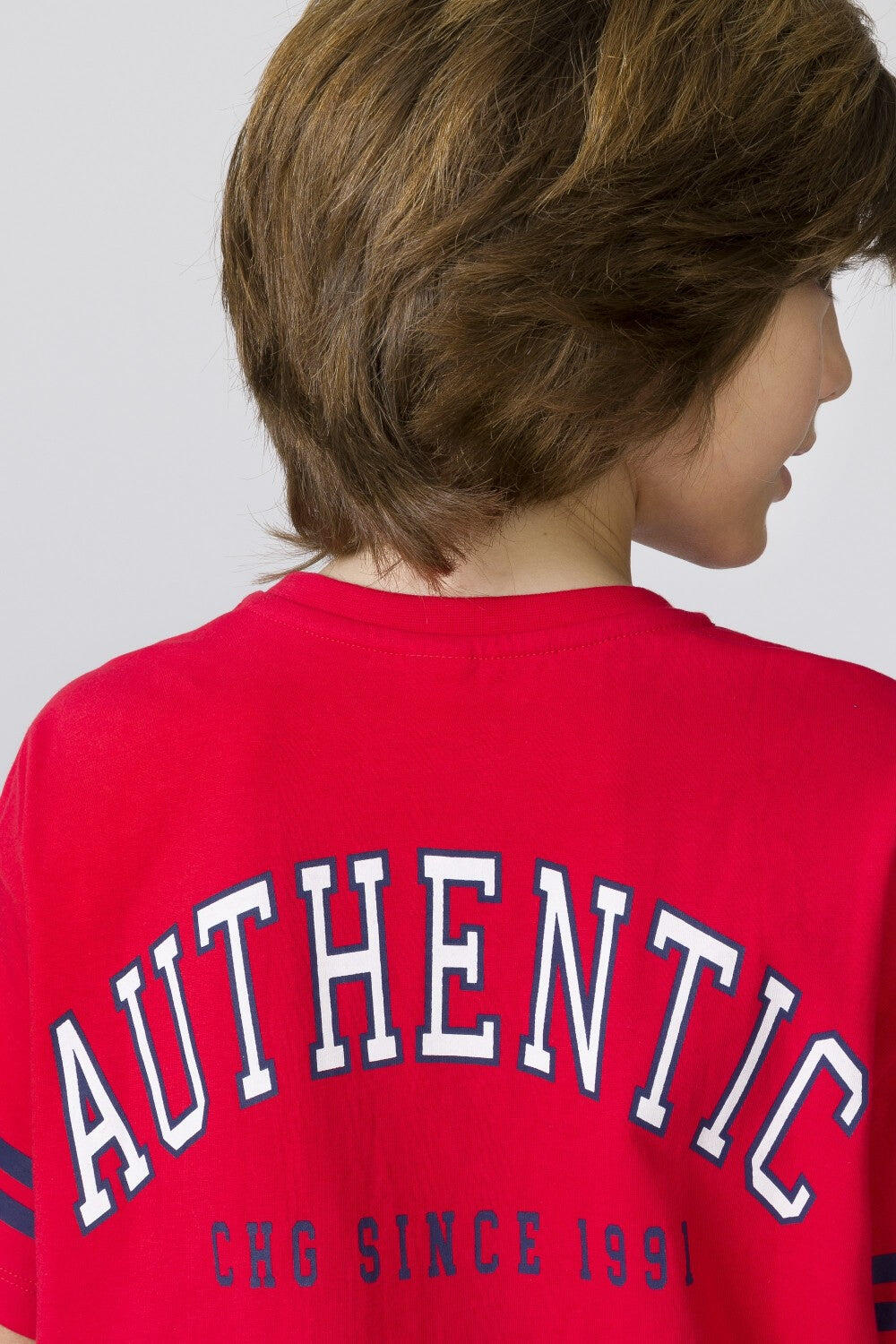 Camiseta infantil vermelha 3/5