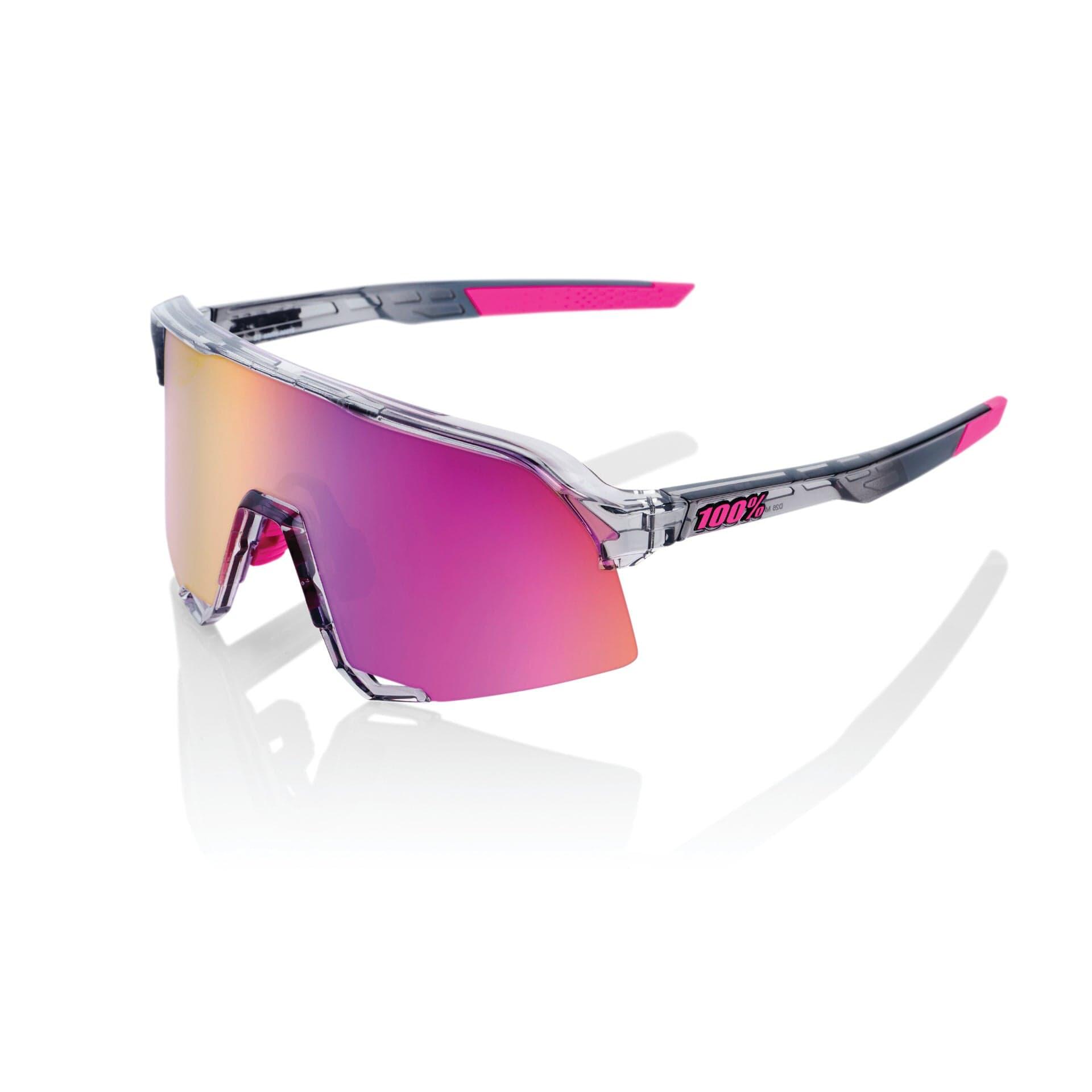 100 Percent Eyewear S3 - Polished Translucent Grey - Purple Mirror