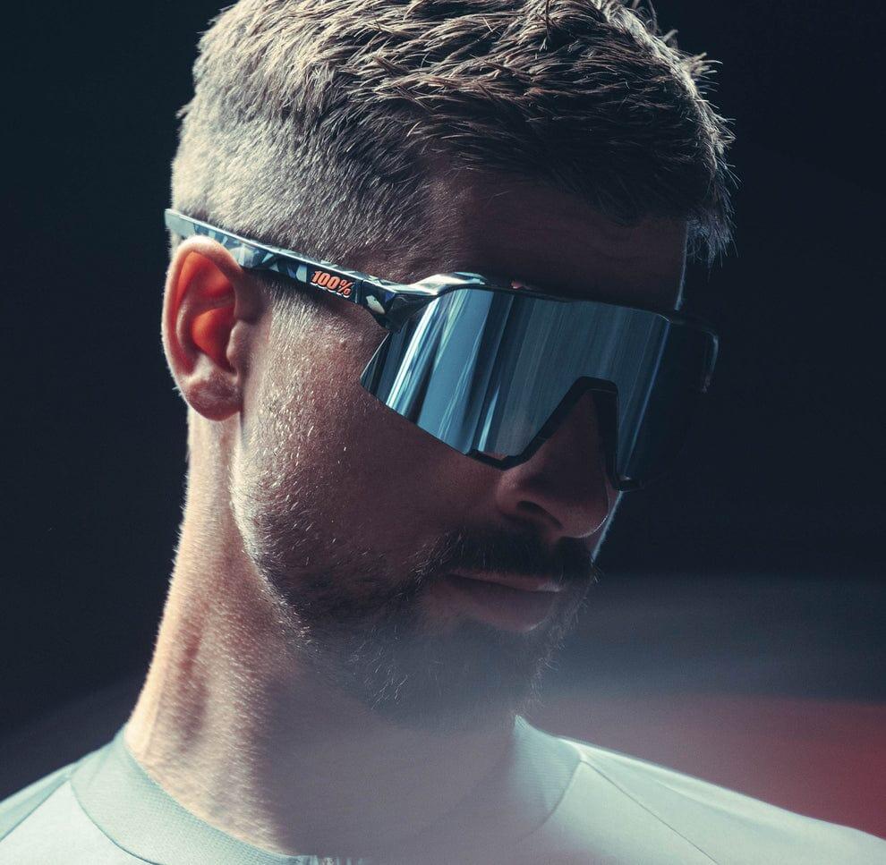 100 Percent Eyewear S3 - Black Holographic - HiPER Blue 100 Percent Eyewear S3 - Black Holographic - HiPER Blue