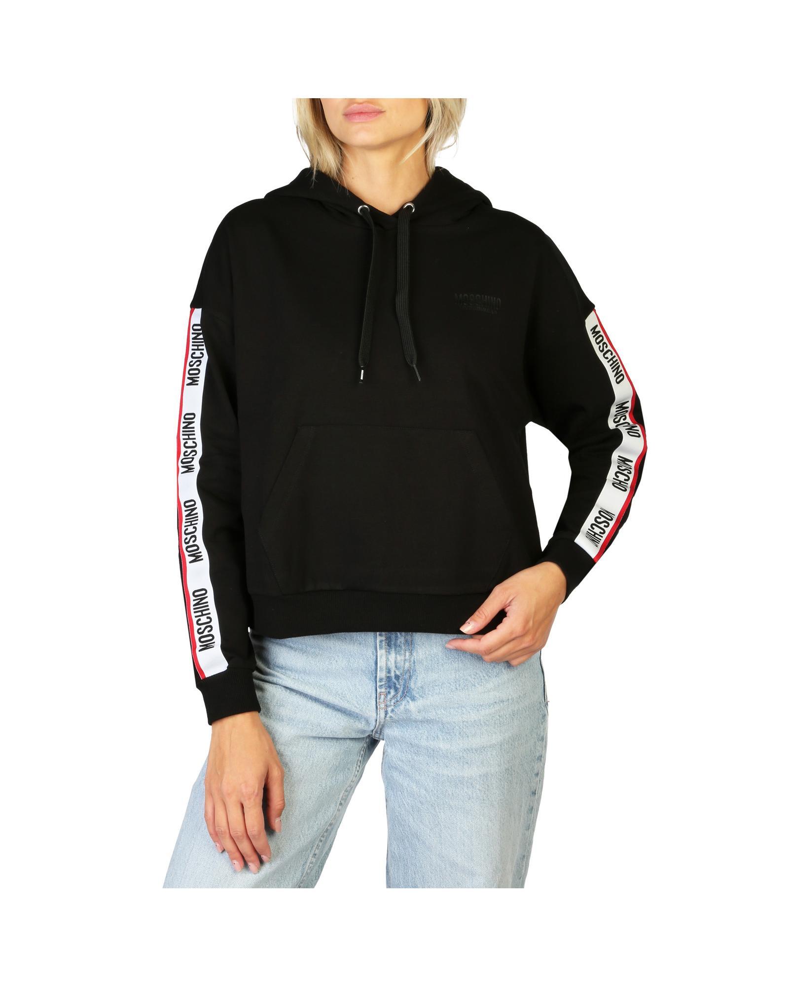 Moschino Moschino Women's Tape Logo Hoodie  Black