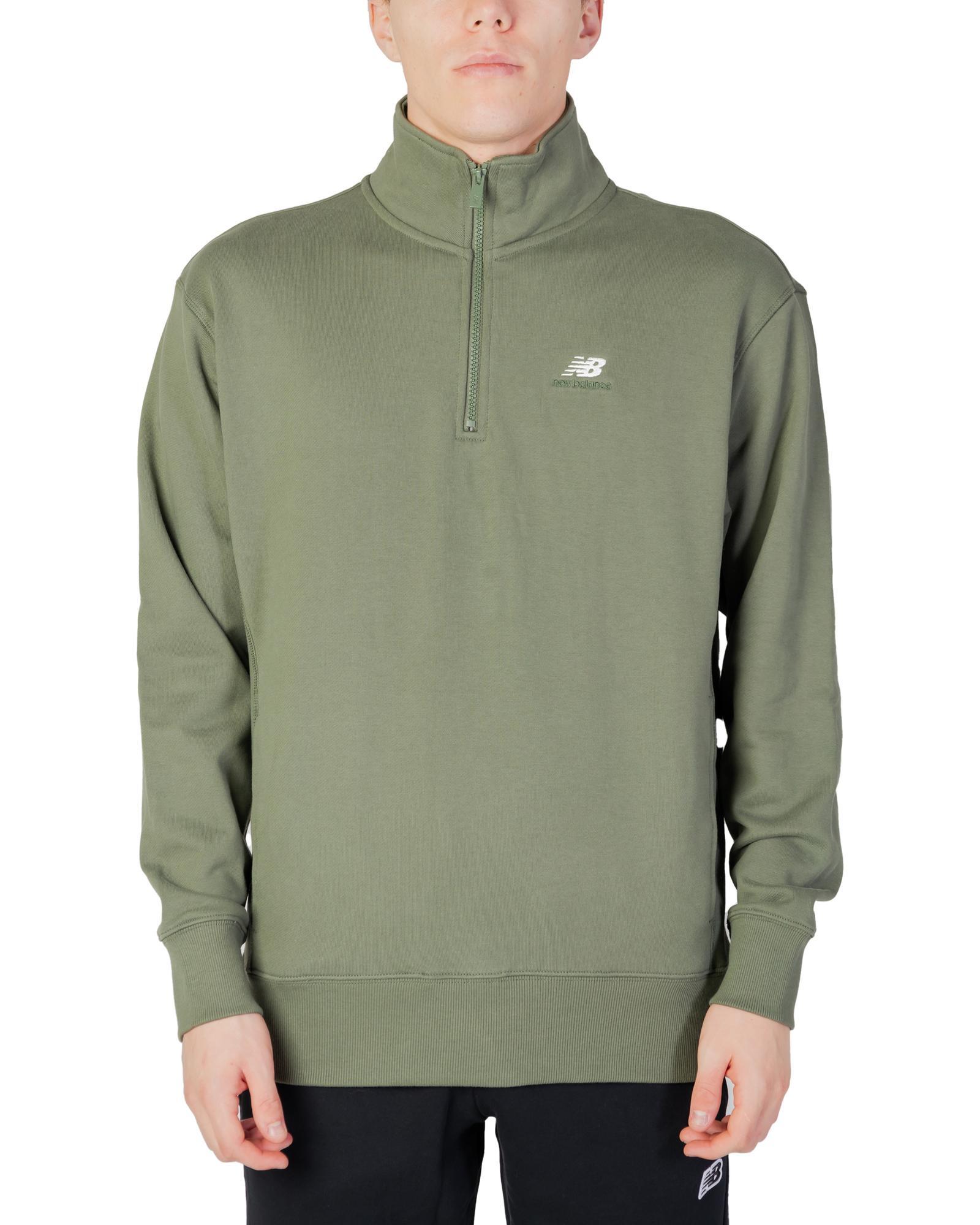 New Balance Zippered Cotton Sweatshirt with Long Sleeves