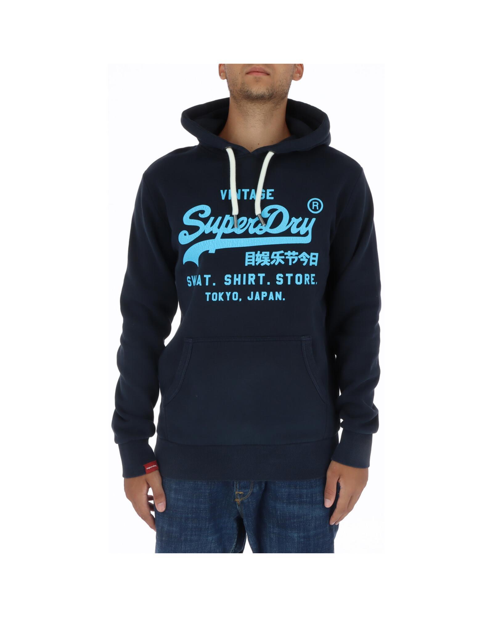 Superdry Superdry Men's Vintage Logo Hoodie Sweatshirt Navy