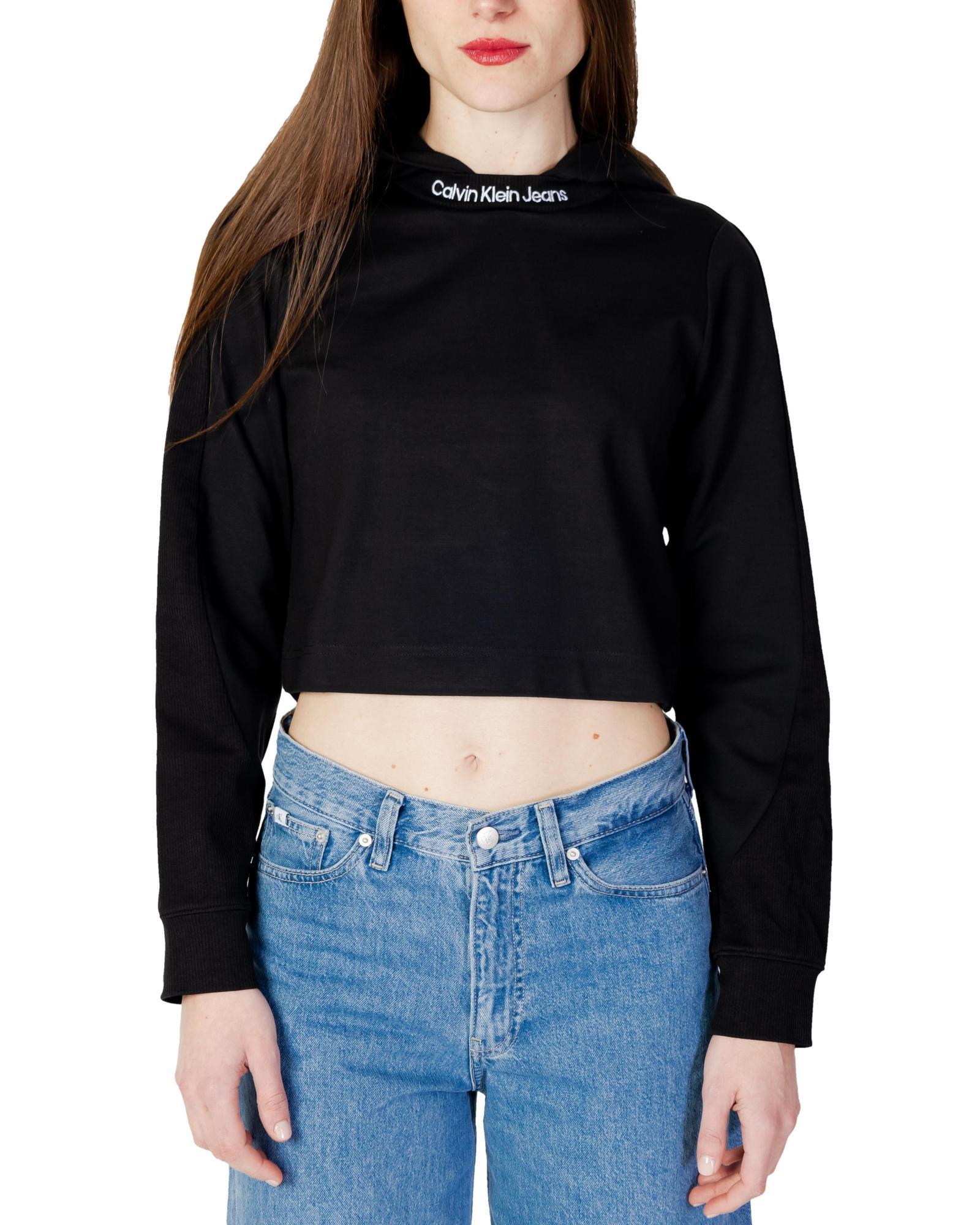 Calvin Klein Jeans Calvin Klein Jeans Women's Cropped Hoodie - Black