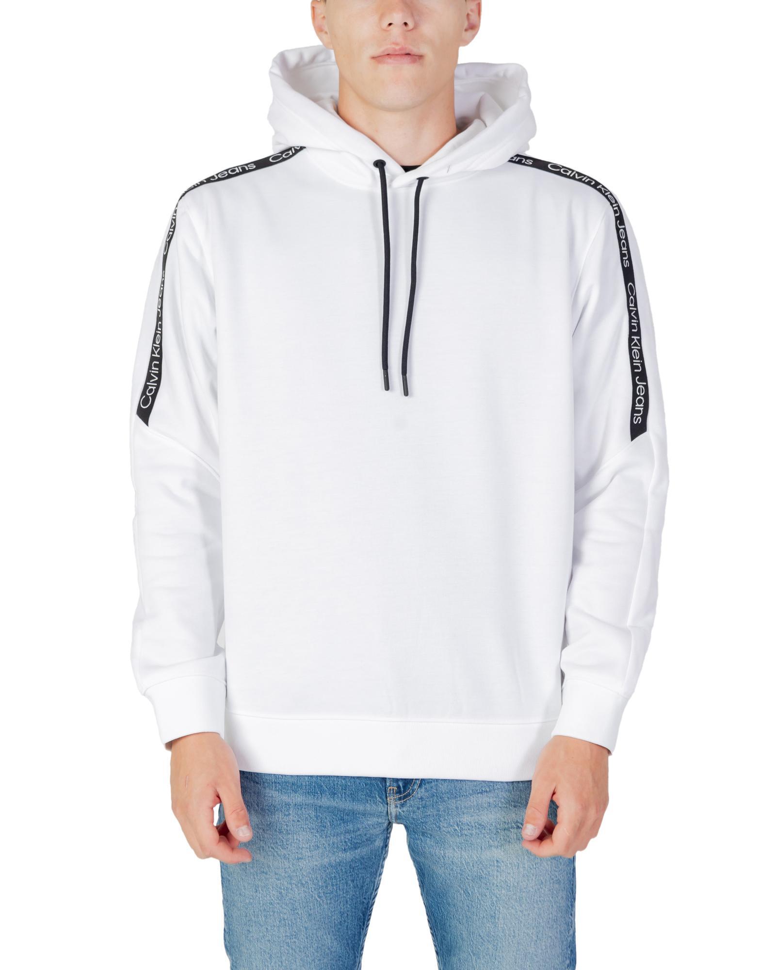 Calvin Klein Jeans Calvin Klein Jeans Mens Tape Hoodie White