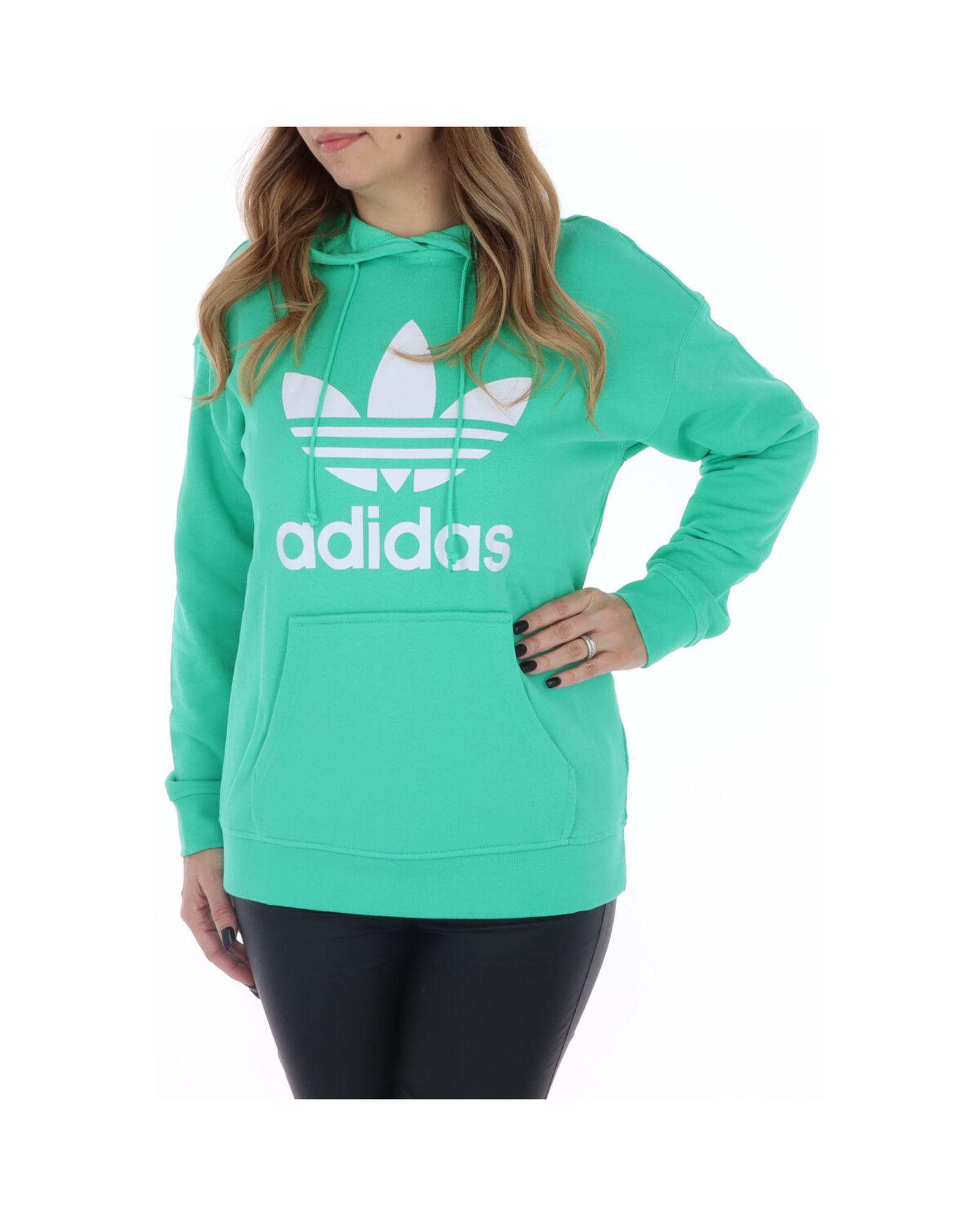 Adidas Adidas Womens Essentials 3Stripes Hoodie Green