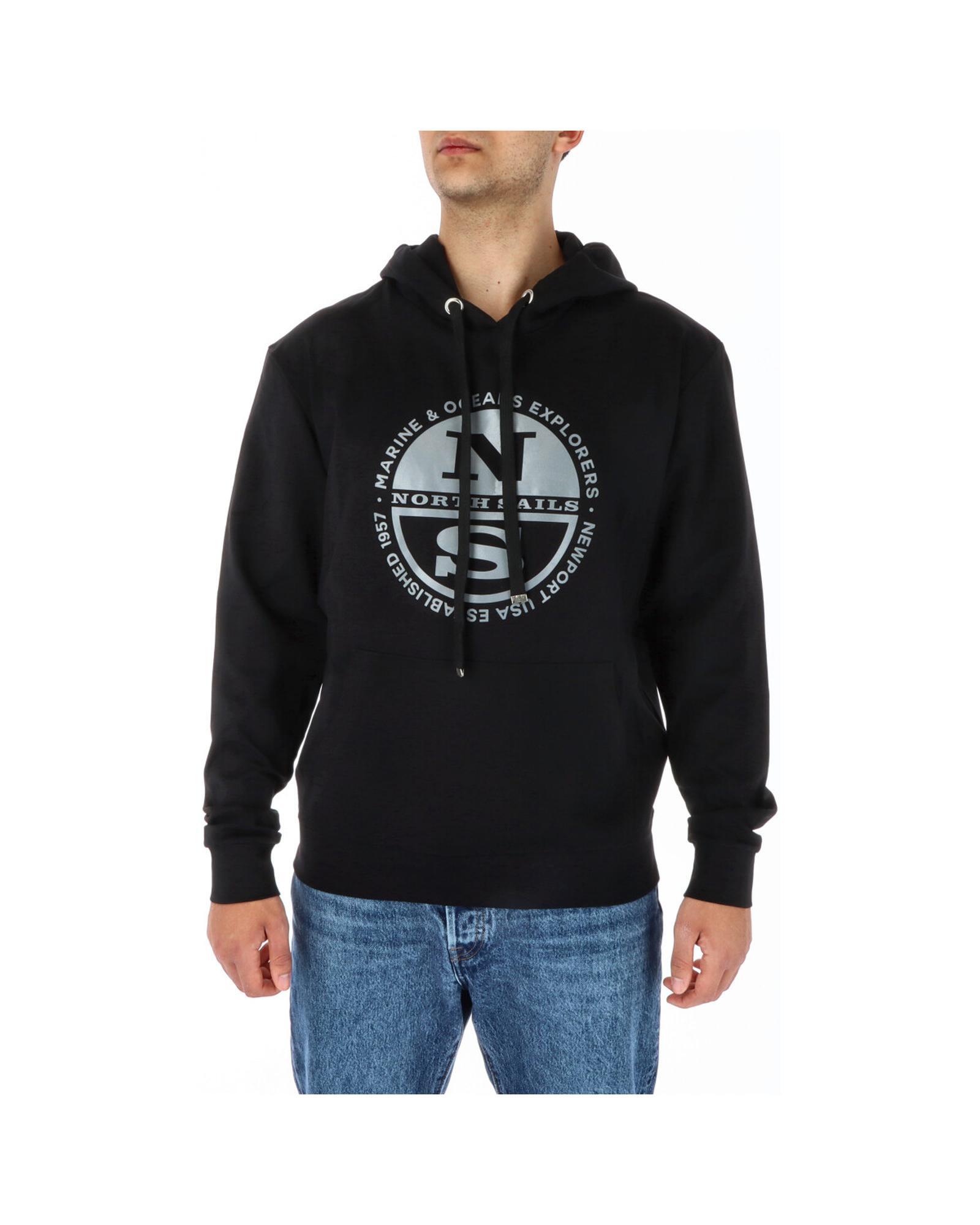North Sails North Sails Mens Logo Hoodie Black