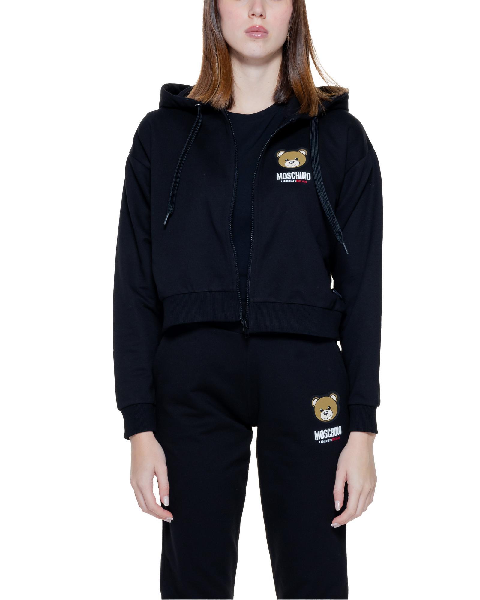 Moschino Underwear Moschino Underwear Underbear Cropped Hoodie - Black