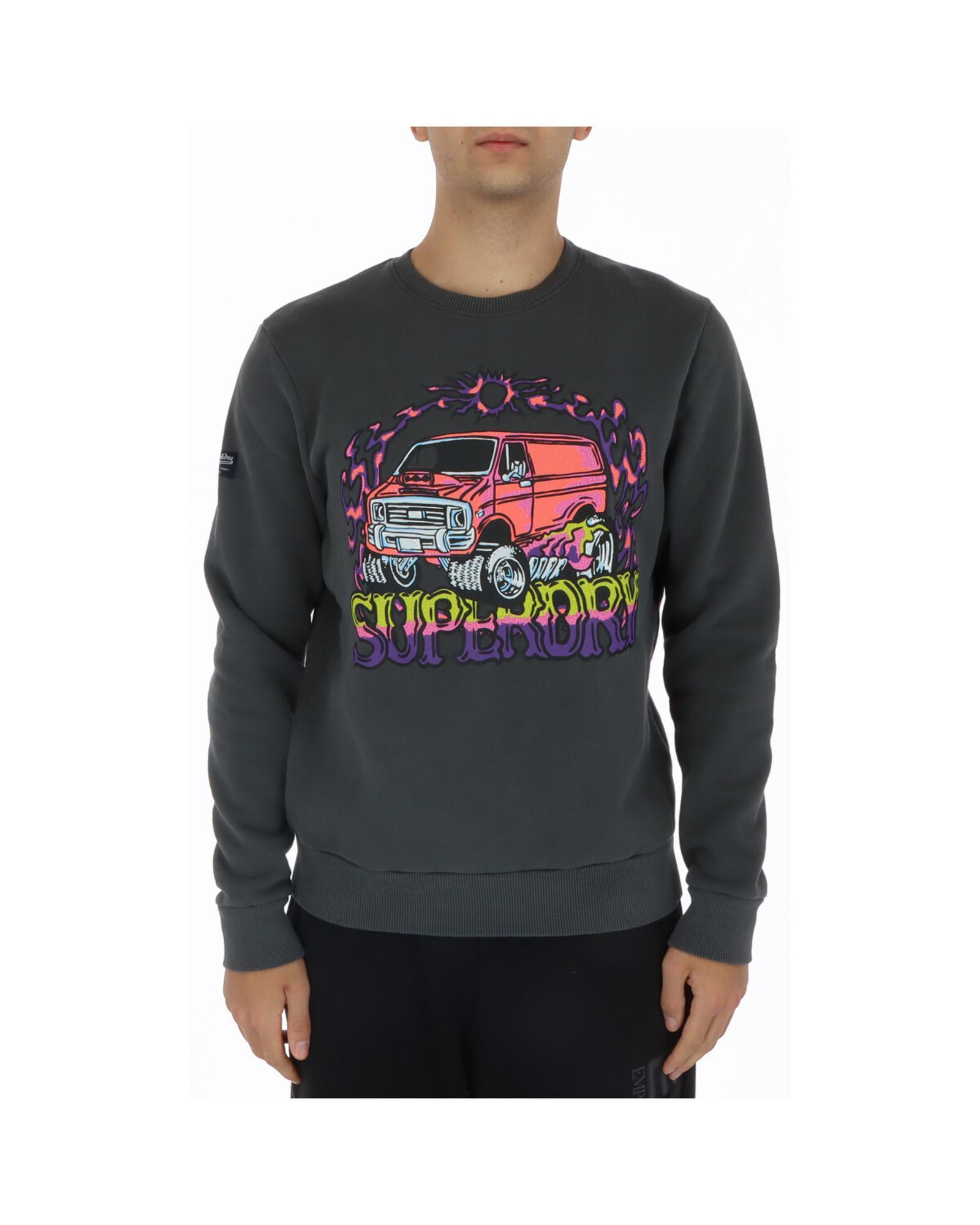 Superdry Superdry Vintage Crew Neck Sweatshirt for Men Grey