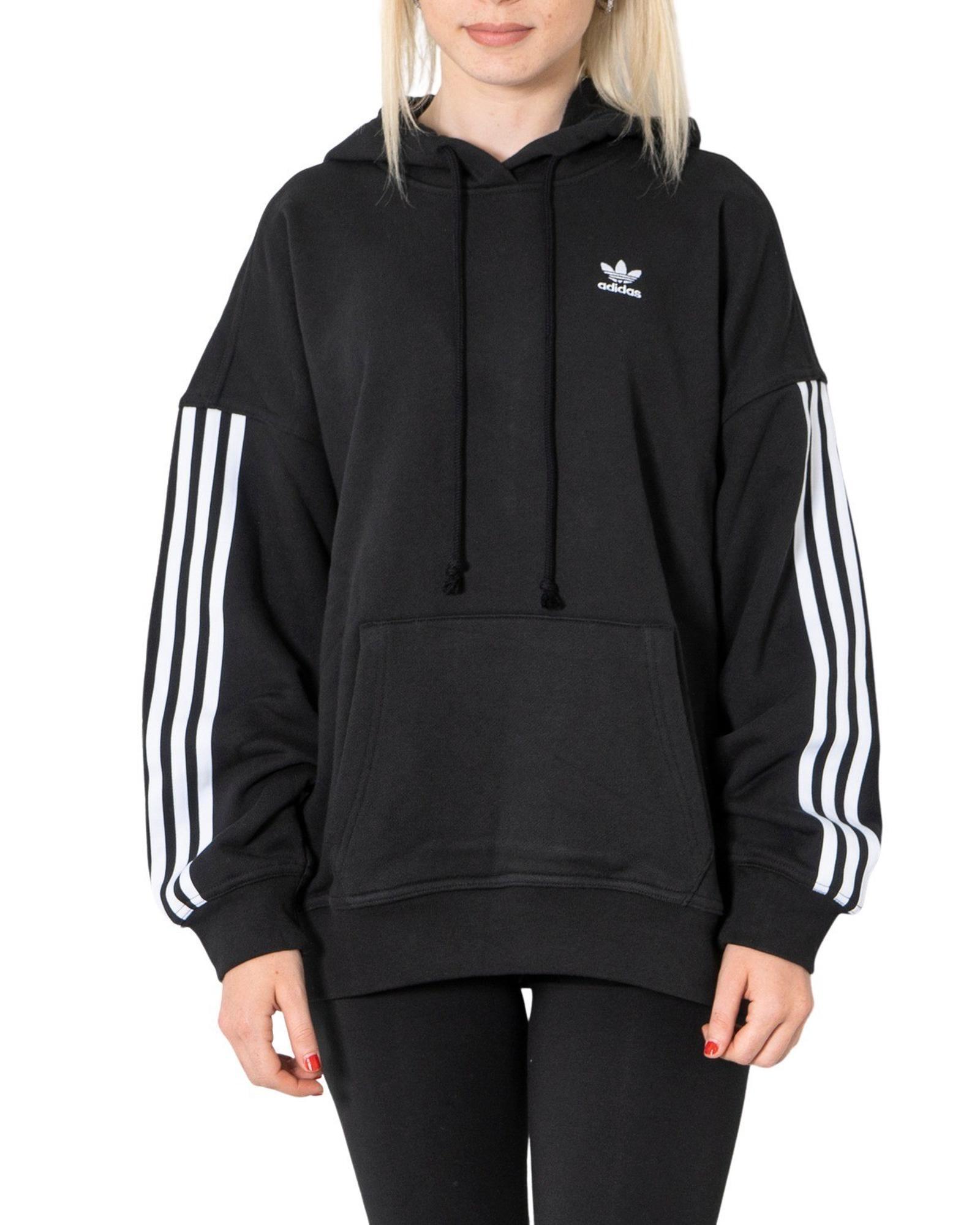Adidas Adidas adicolor Classics 3-Stripes Hoodie for Women  Black  H48644