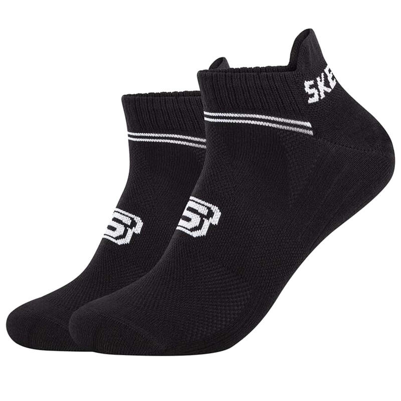 Uniszex zokni, Skechers 2PPK Mesh Ventilation Bamboo Socks, fekete