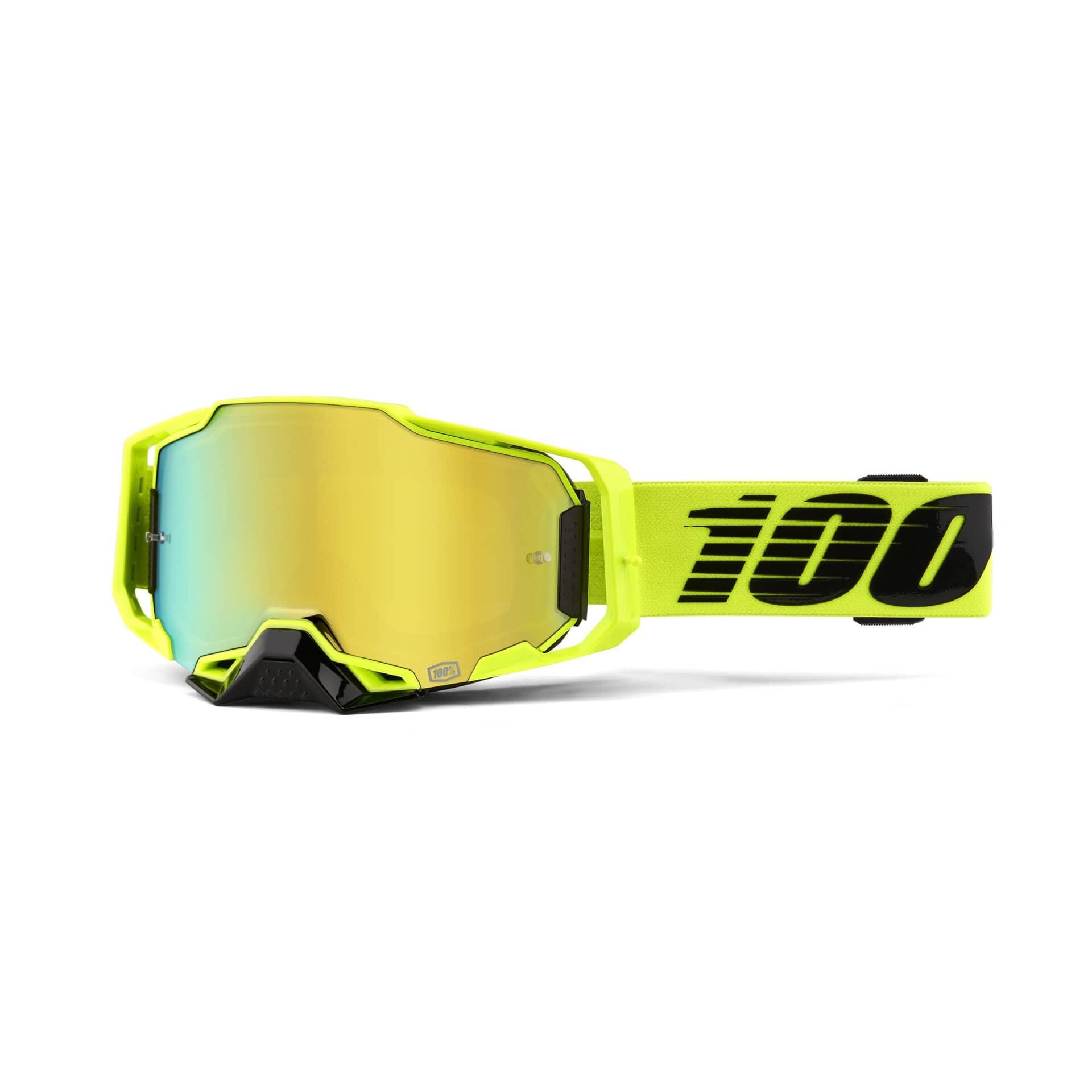 100 Percent ARMEGA Goggle Nuclear Citrus - Mirror Gold