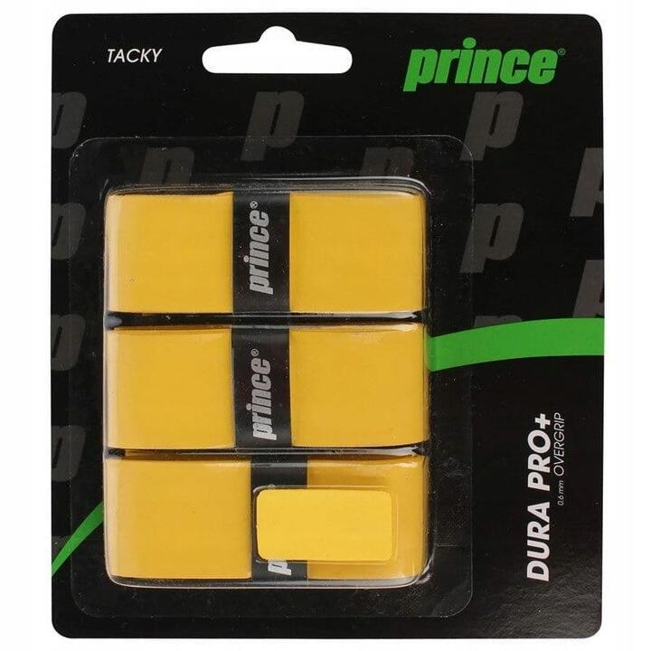 Owijka tenisowa  wierzchnie żółte Prince Dura Pro+ - 3szt.