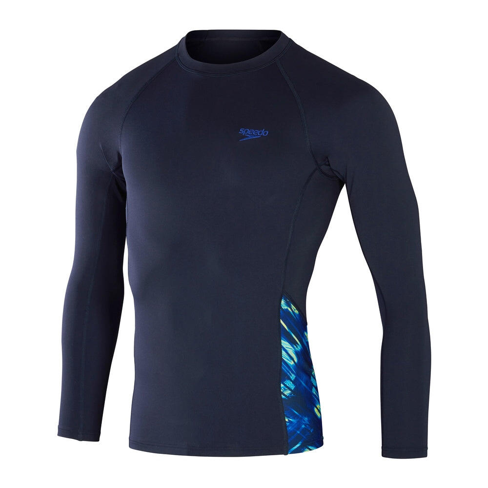 限定お値下げ】SPEEDO VOLUME SLEEVE RASH GUARD Speedo Men's Long Sleeve Sun Top, Men's Rashie - Black