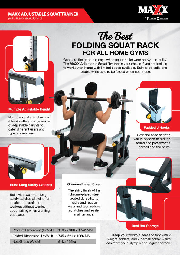 Adjustable height squat rack hotsell
